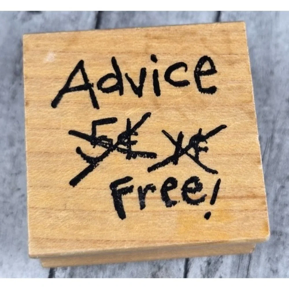 Art Impressions Advice Free F1739 Rubber Stamp Wood #P6